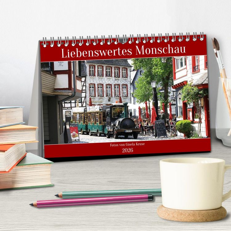 Produktbild: Liebenswertes Monschau (Tischkalender 2026 DIN A5 quer), CALVENDO Monatskalender