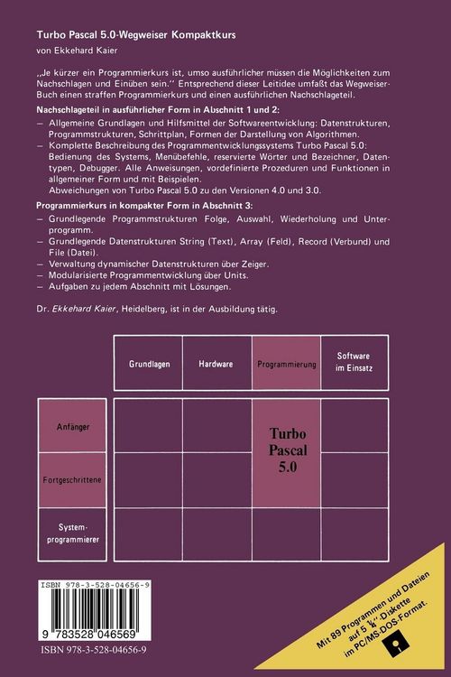 Produktbild: Turbo Pascal 5.0-Wegweiser Kompaktkurs