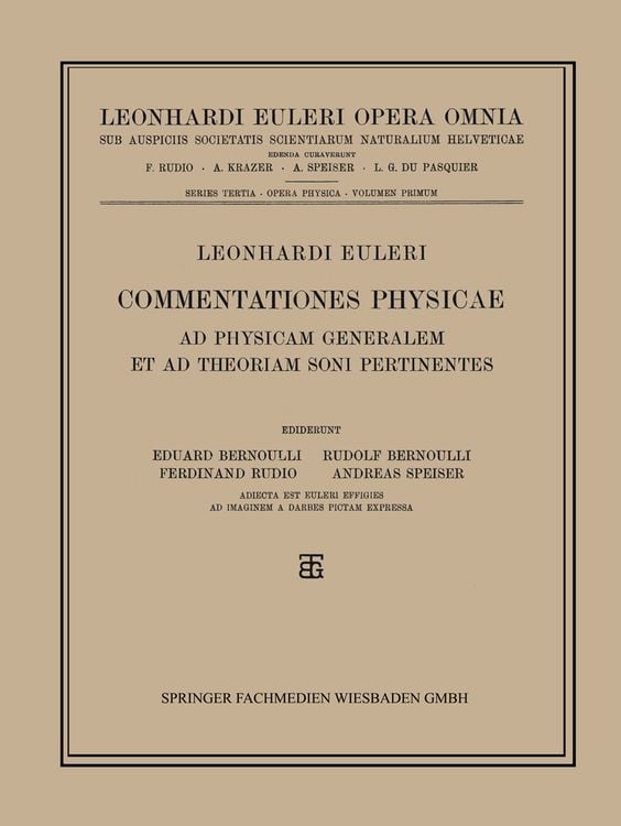 Produktbild: Commentationes Physicae Ad Physicam Generalem et ad Theoriam Soni Pertinentes