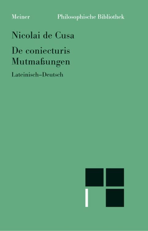 Produktbild: De coniecturis. Mutmaßungen