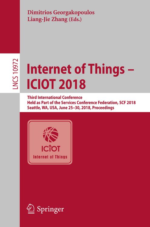 Produktbild: Internet of Things &ndash; ICIOT 2018