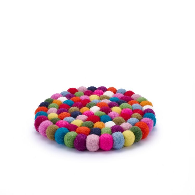 Produktbild: Filzuntersetzer, dots bunt