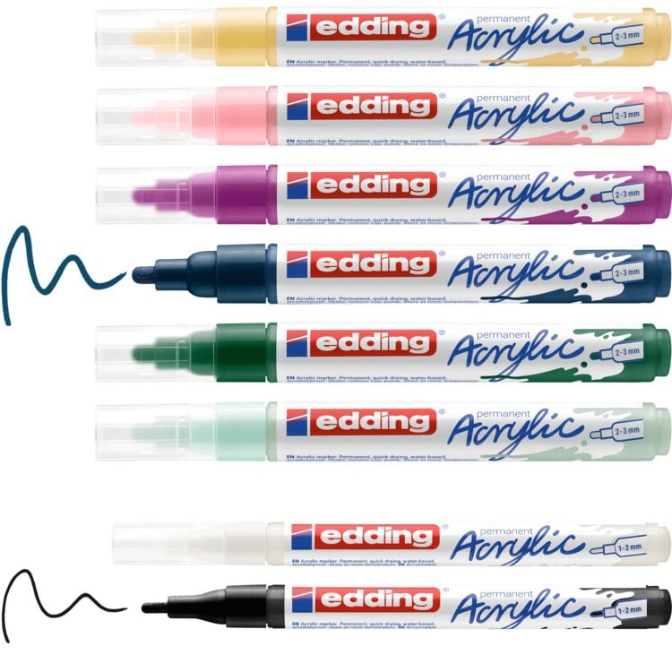 Produktbild: Edding Acrylmarker Acrylic 5300+5100 nordic 8er Starter Set