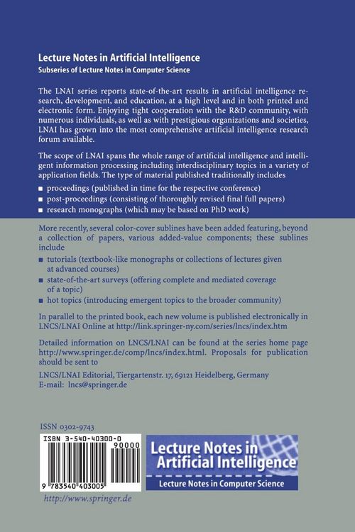 Produktbild: Advances in Artificial Intelligence
