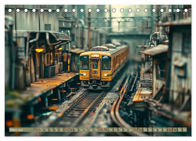 Produktbild: Miniaturwelt Eisenbahn - Zug um Zug ins Abenteuer (Tischkalender 2026 DIN A5 quer), CALVENDO Monatskalender