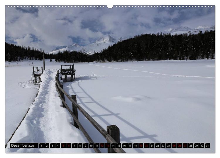 Produktbild: Piz Bernina - H&ouml;hepunkte aus dem Oberengadin (Wandkalender 2026 DIN A2 quer), CALVENDO Monatskalender