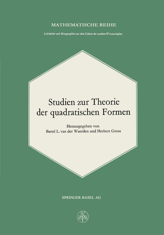Produktbild: Studien zur Theorie der quadratischen Formen