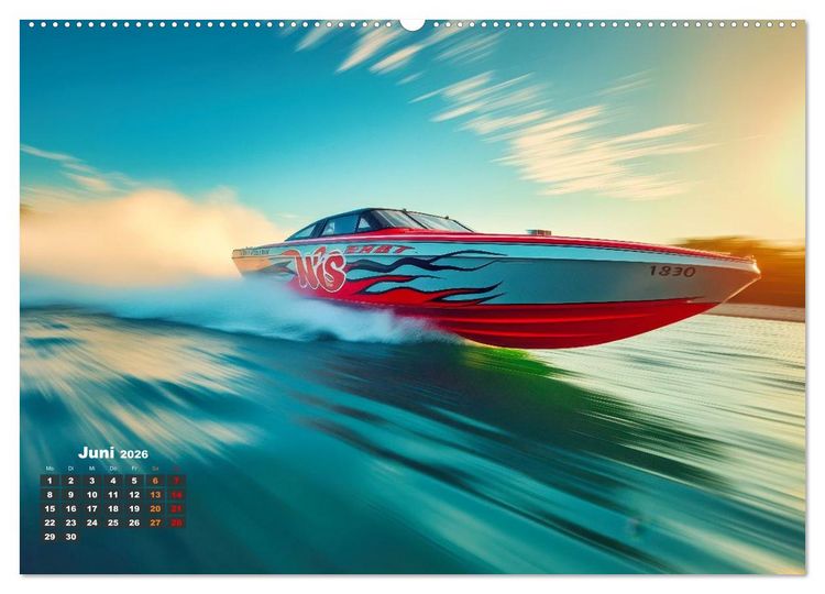 Produktbild: Speedboote (Wandkalender 2026 DIN A2 quer), CALVENDO Monatskalender