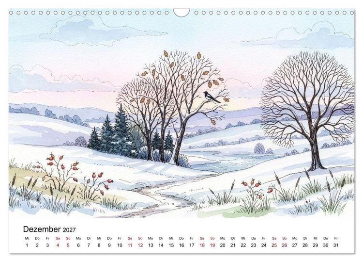 Produktbild: Einfach sch&ouml;n - Natur im Wandel der Jahreszeiten (Wandkalender 2027 DIN A3 quer), CALVENDO Monatskalender