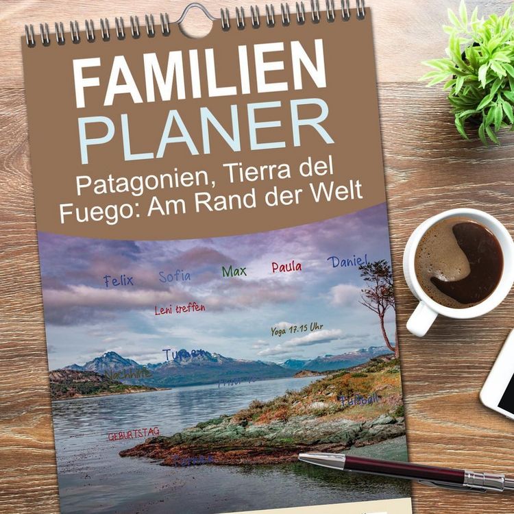 Produktbild: Familienplaner 2026 - Patagonien, Tierra del Fuego: Am Rand der Welt mit 5 Spalten (Wandkalender, 21 x 45 cm) CALVENDO