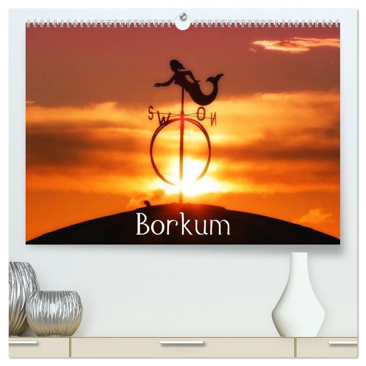 Produktbild: Borkum (hochwertiger Premium Wandkalender 2026 DIN A2 quer), Kunstdruck in Hochglanz