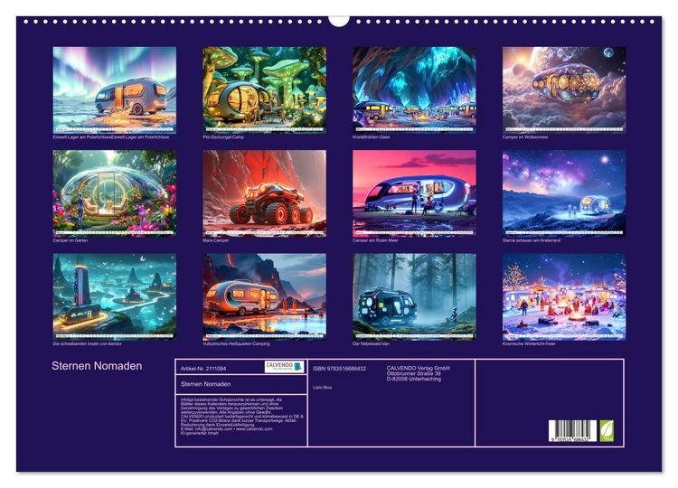 Produktbild: Sternen Nomaden (Wandkalender 2026 DIN A2 quer), CALVENDO Monatskalender