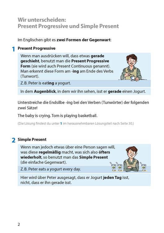 Produktbild: Englisch. Present Progressive Form and Simple Present