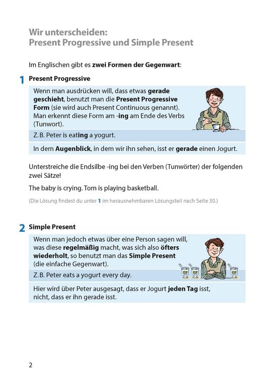 Produktbild: Present: Progressive & Simple. Englisch 5. Klasse, A5-Heft