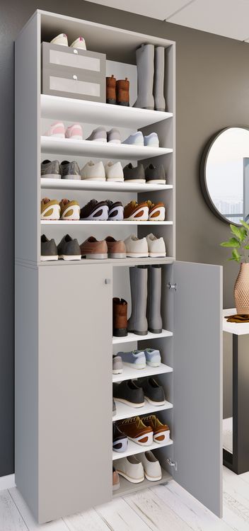 Produktbild: XL Holz Gro&szlig;er Schuhschrank Schuhkommode Lona 10
