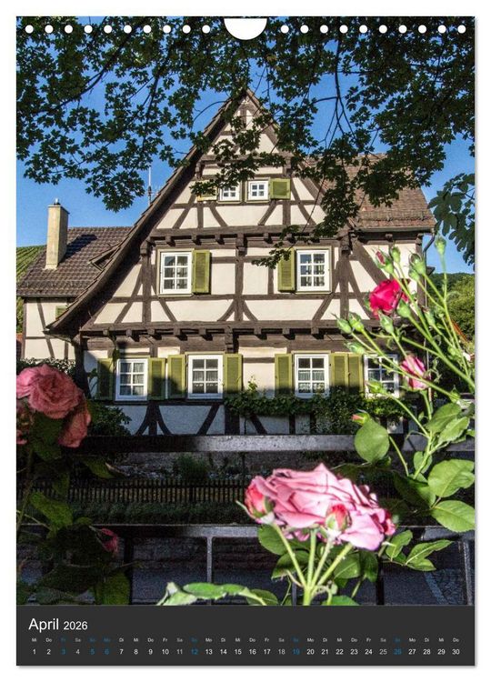 Produktbild: Str&uuml;mpfelbach - Fachwerkh&auml;user (Wandkalender 2026 DIN A4 hoch), CALVENDO Monatskalender