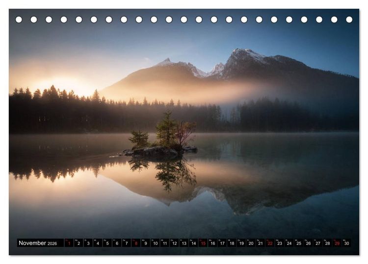 Produktbild: Bayerische Landschaften (Tischkalender 2026 DIN A5 quer), CALVENDO Monatskalender