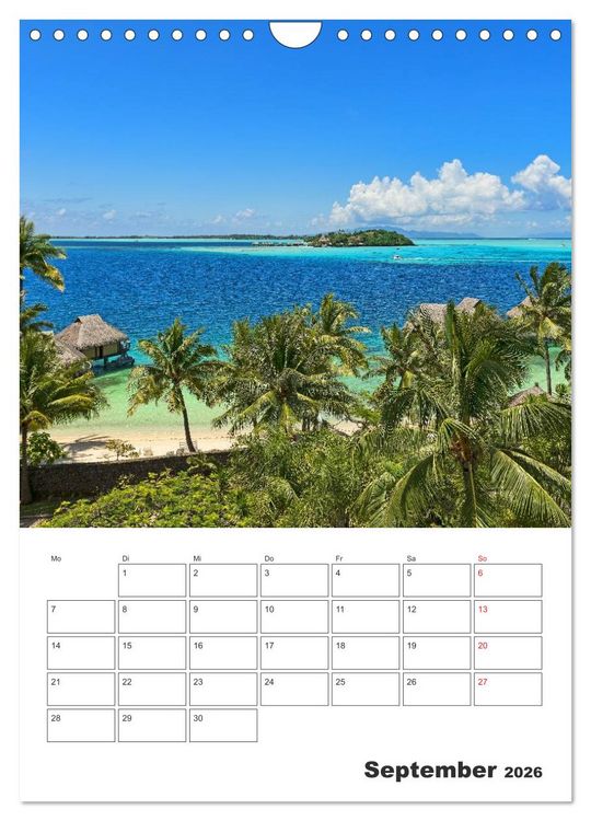 Produktbild: Inselparadiese im S&uuml;dpazifik (Wandkalender 2026 DIN A4 hoch), CALVENDO Monatskalender