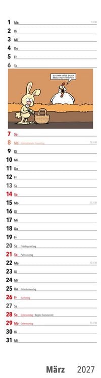 Produktbild: Ruhestand Streifenkalender 2027: Monatskalender f&uuml;r die Wand