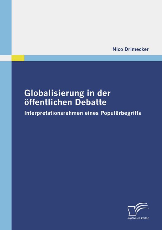 Produktbild: Globalisierung in der &ouml;ffentlichen Debatte