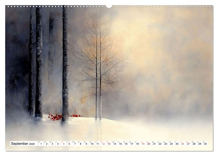 Produktbild: Wintertr&auml;ume &ndash; Zauberhafte Landschaften (hochwertiger Premium Wandkalender 2026 DIN A2 quer), Kunstdruck in Hochglanz
