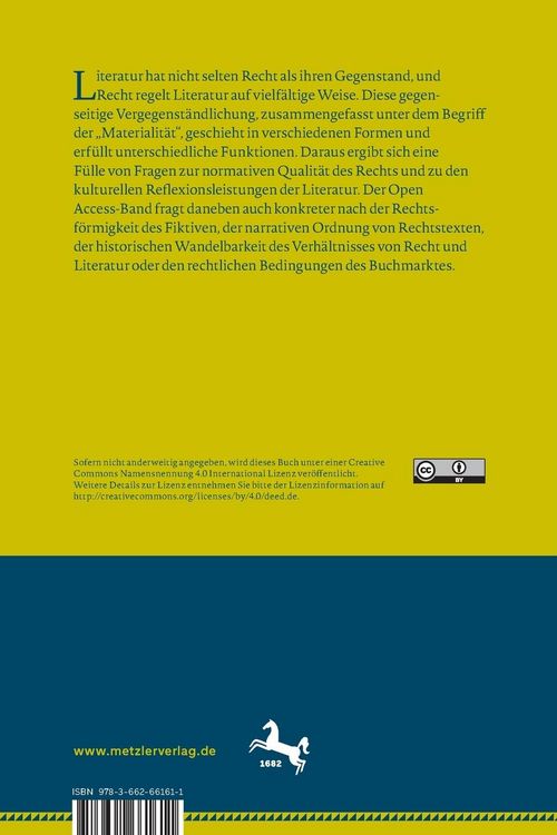 Produktbild: Literatur und Recht: Materialit&auml;t