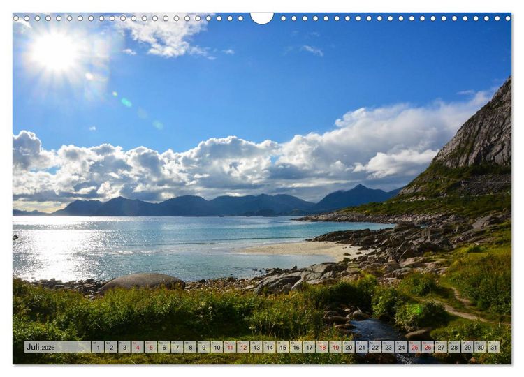 Produktbild: Lofoten - Die spektakul&auml;re Inselgruppe in Norwegen (Wandkalender 2026 DIN A3 quer), CALVENDO Monatskalender