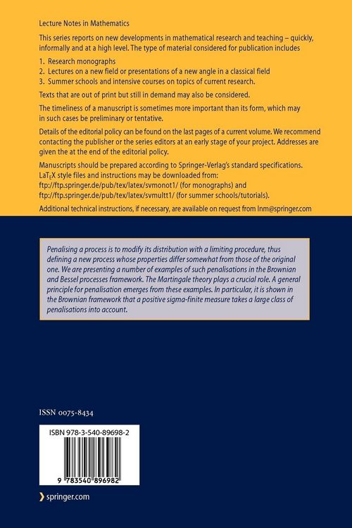 Produktbild: Penalising Brownian Paths