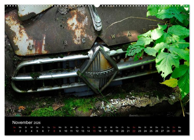 Produktbild: ROSTLAUBEN Die sch&ouml;nsten Autowracks (hochwertiger Premium Wandkalender 2026 DIN A2 quer), Kunstdruck in Hochglanz