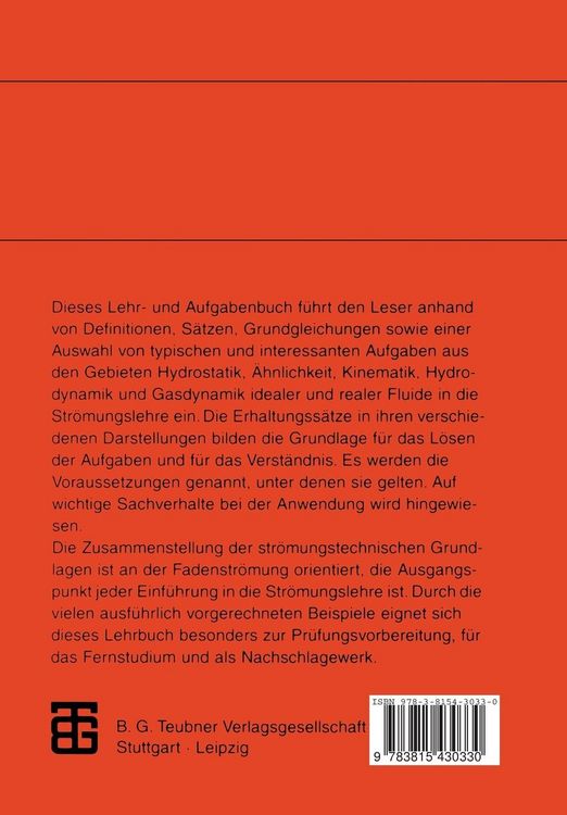 Produktbild: Str&ouml;mungslehre in Fragen und Aufgaben