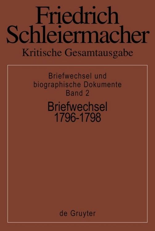 Produktbild: Briefwechsel 1796-1798
