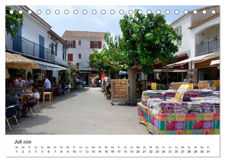 Produktbild: Frankreichs sch&ouml;nste D&ouml;rfer - Saintes Maries de la Mer (Tischkalender 2026 DIN A5 quer), CALVENDO Monatskalender