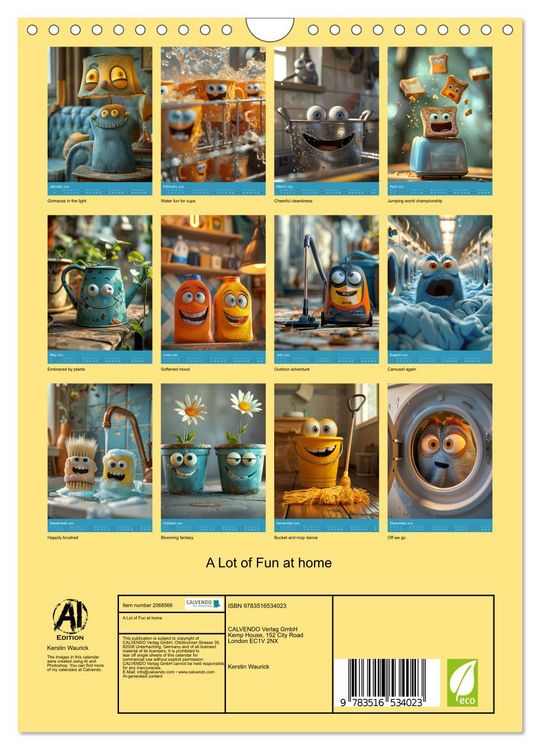 Produktbild: A Lot of Fun at home (Wall Calendar 2026 DIN A4 portrait), CALVENDO 12 Month Wall Calendar