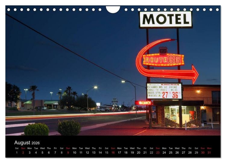 Produktbild: Route 66 in the Southwest (UK-Version) (Wall Calendar 2026 DIN A4 landscape), CALVENDO 12 Month Wall Calendar