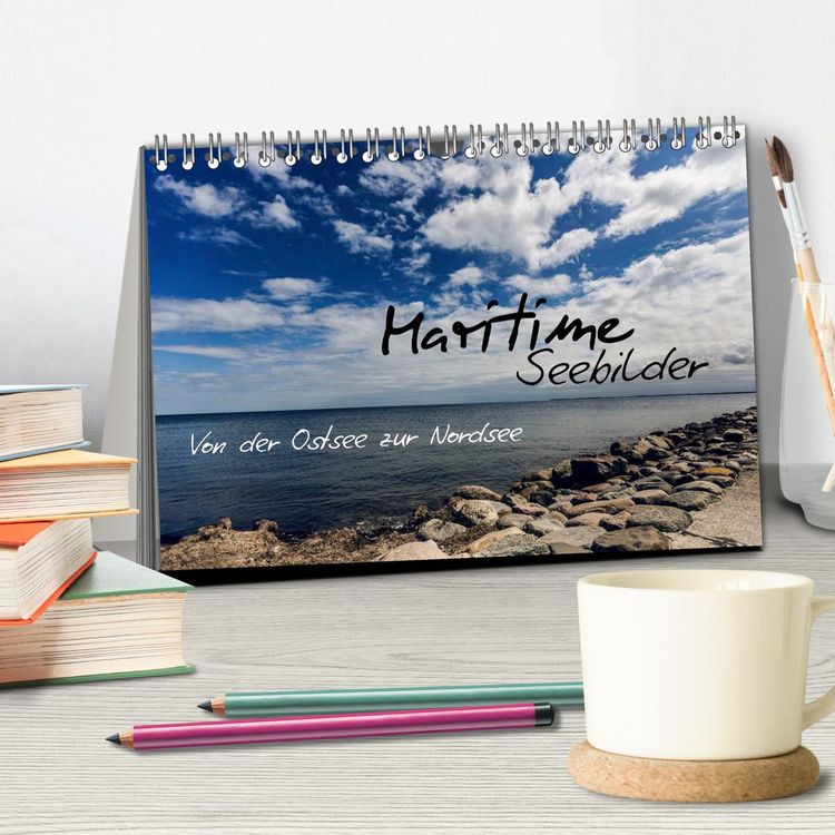 Produktbild: Maritime Seebilder - Von der Ostsee zur Nordsee (Tischkalender 2026 DIN A5 quer), CALVENDO Monatskalender