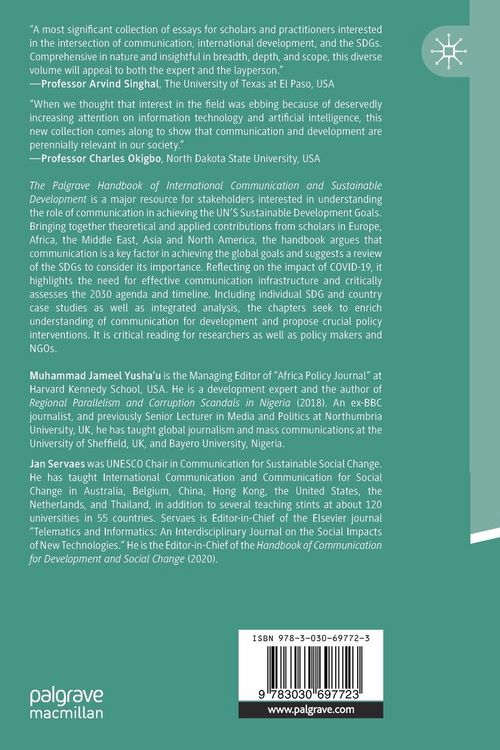 Produktbild: The Palgrave Handbook of International Communication and Sustainable Development