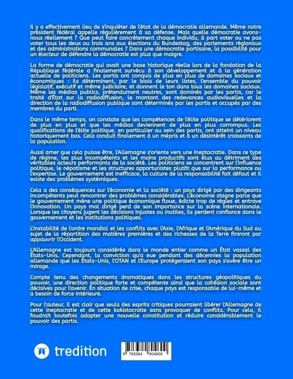 Produktbild: Allemagne: Une Ineptocratie et une Kakistocratie?