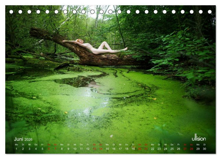 Produktbild: Poesie der Stille &ndash; Akt in der Natur (Tischkalender 2026 DIN A5 quer), CALVENDO Monatskalender