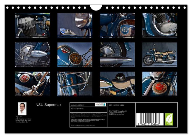 Produktbild: NSU Supermax (Wandkalender 2026 DIN A4 quer), CALVENDO Monatskalender