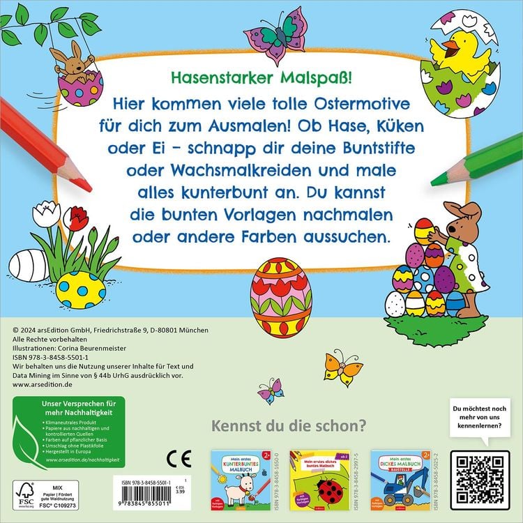 Produktbild: Mein erstes dickes Malbuch ab 2 &ndash; Ostern