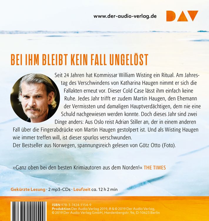 Produktbild: Wisting und der Tag der Vermissten (Cold Cases 1)