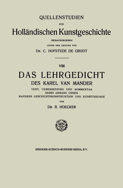 Produktbild: Das Lehrgedicht des Karel van Mander