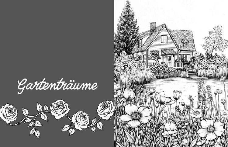 Produktbild: Gartenträume - Ein Malbuch für Achtsamkeit und Gelassenheit
