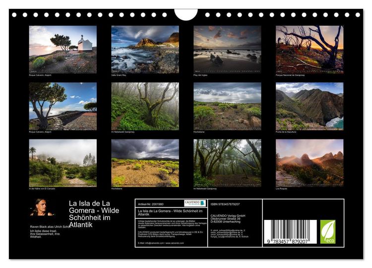 Produktbild: La Isla de La Gomera - Wilde Sch&ouml;nheit im Atlantik (Wandkalender 2026 DIN A4 quer), CALVENDO Monatskalender