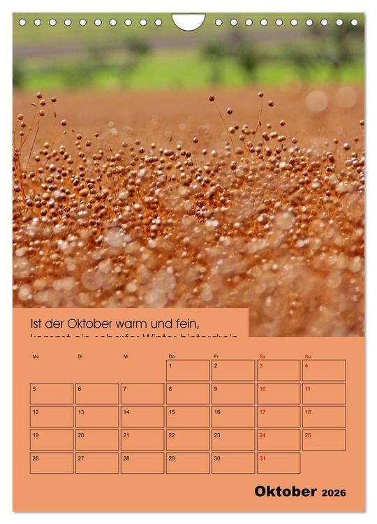 Produktbild: Wetter-Regeln der Bauern (Wandkalender 2026 DIN A4 hoch), CALVENDO Monatskalender
