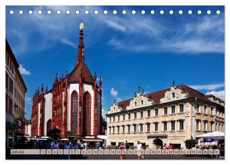 Produktbild: W&Uuml;RZBURG - ALTSTADT IMPRESSIONEN (Tischkalender 2026 DIN A5 quer), CALVENDO Monatskalender