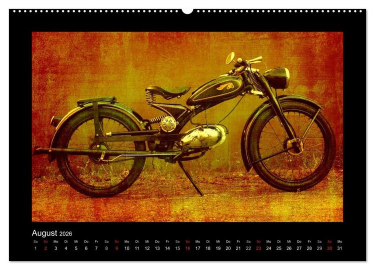 Produktbild: Motorrad Oldtimer (hochwertiger Premium Wandkalender 2026 DIN A2 quer), Kunstdruck in Hochglanz