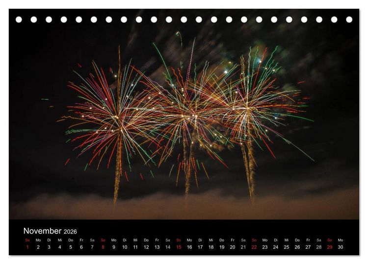 Produktbild: Das Feuerwerk (Tischkalender 2026 DIN A5 quer), CALVENDO Monatskalender
