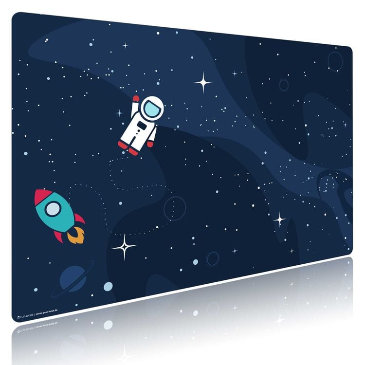 Produktbild: Cover-your-desk Schreibtischunterlage f&uuml;r Kinder und Erwachsene Astronaut im Weltraum, aus hochwertigem Vinyl , 60 x 40 cm