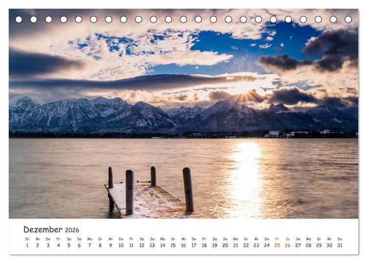 Produktbild: Einzigartige Seen in Bayern (Tischkalender 2026 DIN A5 quer), CALVENDO Monatskalender